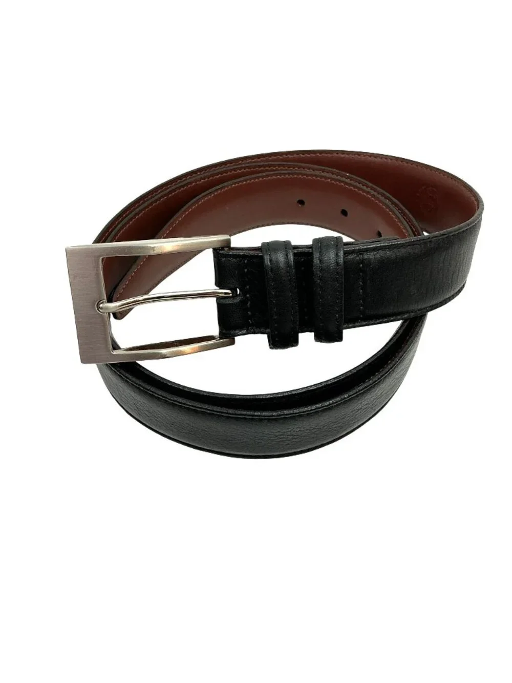 New Nocona Tumbled Glove Cowhide Leather Belt W/ Silver Buckle  Mens 44 Black
